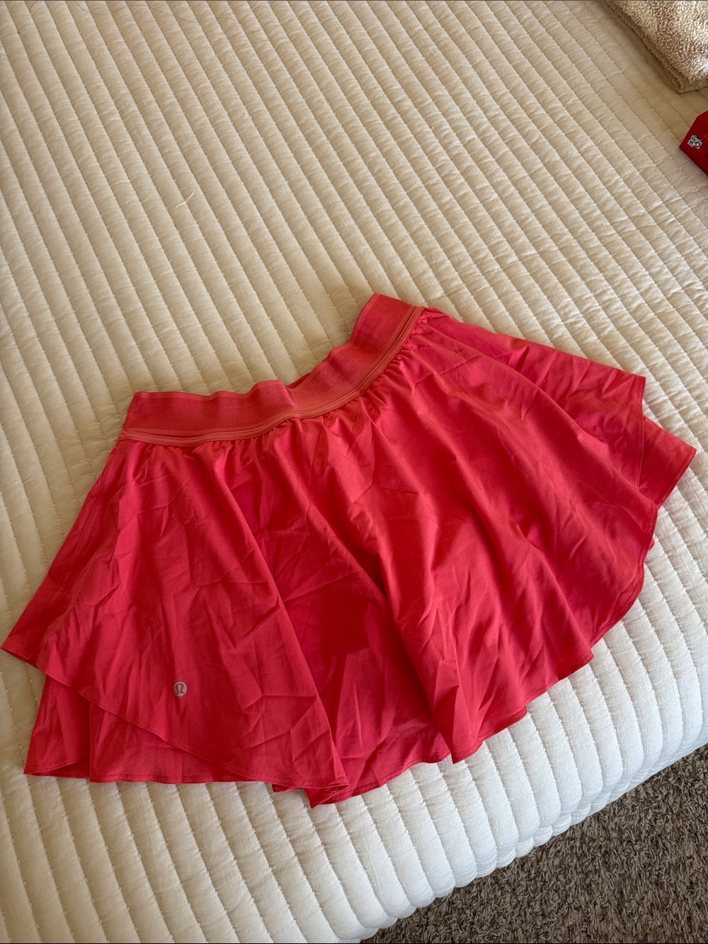 Lululemon Women's Coral Pink Golf Skirt with Elastic Waist